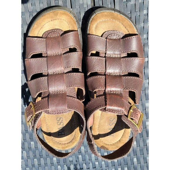 Bass Fisherman Sandals Men's Size 12  Shoes Y2K Leather Chunky Platform - Picture 5 of 6